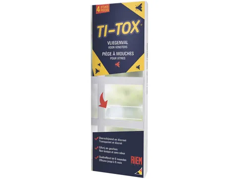 Ti-Tox anti-vliegensticker, transparant, 4 stuks
