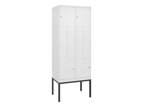 Z-garderobekast,HxBxD 2120x800x500mm,vak B 200/400mm,cil.-slot
