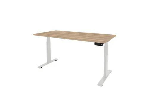 Dextro Plus Zit-sta Bureau Elektrisch 140x80 honey castello 25mm wit