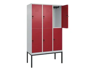 dubbeldekse locker,HxBxD 2120x1200x500mm,3x2vak.,vak B 400mm - 2