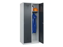 locker,HxBxD 1850x800x500mm,2vak,vak B 400mm,cil.-slot,staand op vloer