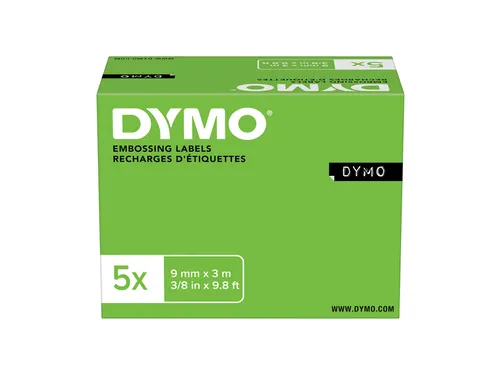 Labeltape Dymo rol 9mmx3M glossy vinyl assorti S0847750