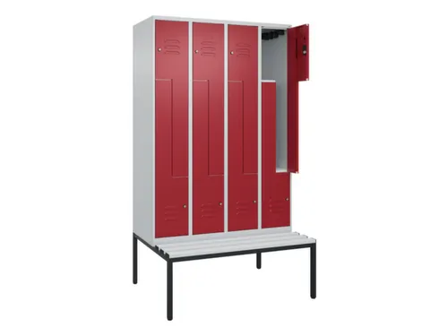 Z-garderobekast,HxBxD 2120x1200x815mm,8vak,vak B 300mm,cil.-slot