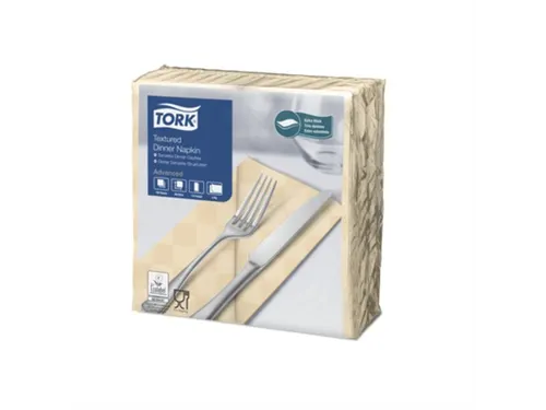 Tork 470314 Dinnerservet Zand 1/8 vouw 38x39cm 2-laags 12x100st