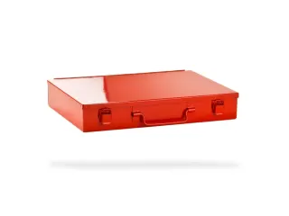 assortimentskoffer,HxBxD 50x335x240mm,plaatstaal,koffer RAL3020 - 2