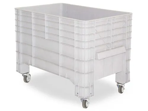Stapelcontainer Pe Hxbxd 790x1030x630mm 276 Liter 4Wielen Grijs
