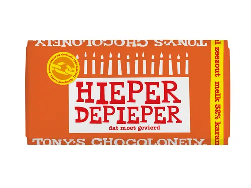 Chocolade Tony's Chocolonely 180gr melk zeezout Hieper de Piepert