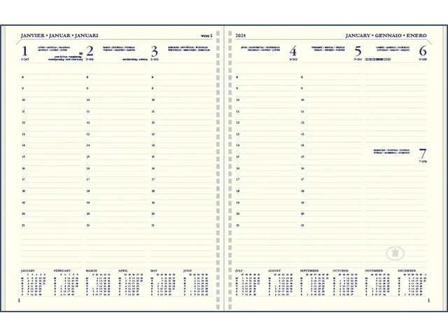 Agendavulling 2026 Ryam Executive A5 7dagen/2pagina's staand