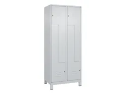 Z-garderobekast,HxBxD 1950x800x500mm,vak B 200/400mm,cil.-slot,voeten