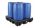 PE-opvangbak,v. 4x200l vat,opvangvol. 242l,HxBxD 280x1380x1290mm