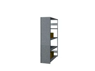 zijwand,v. inhaakstelling,HxD 2000x400mm,verzinkt,perforatieplaat - 2