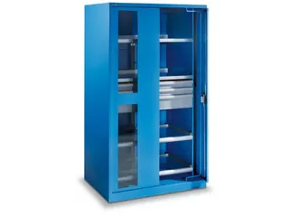 zwaarlastkast met zwenkdeuren,HxBxD 1950x1146x690mm,lak RAL3003 - 1