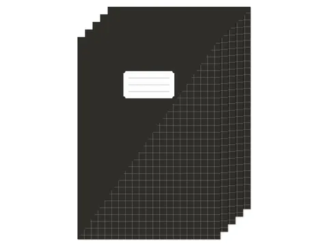 Schrift Kangaro A4 ruit 10mm zwart pak a 5 stuks