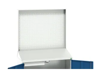 geperforeerde achterwand,v. lessenaarkast,HxBxD 870x1050x75mm,staal - 1