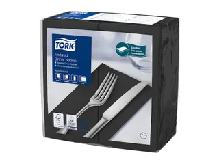 Tork 509421 Textured Dinnerservet zwart 1/8-vouw - 3