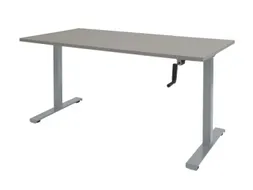 Dextro Slinger Bureau Zit-sta T-poot 180x90 Licht Grijs 25mm Alu