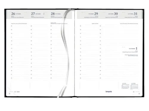 Agenda 2027 Brepols Timing Lima 7dagen/2pagina's viertalig zwart