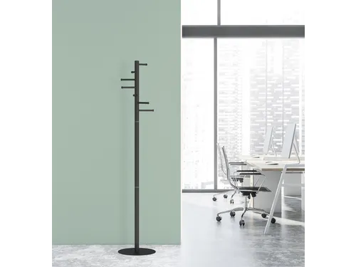Kapstok MAUL Caurus staand 177cm 7 haken zwart RAL9004