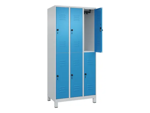 dubbeldekse locker,HxBxD 1950x900x500mm,3x2vak.,vak B 300mm