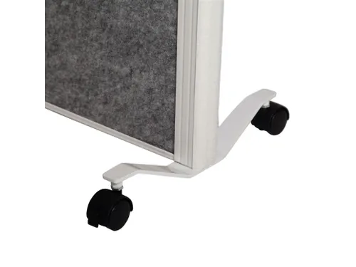 MAULcocoon Scheidingswand 100x180cm grijs mobiel Frame Wit