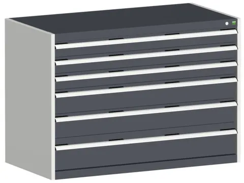 ladekast 900x1300x650mm 6laden zware lasten RAL7035 front RAL7016