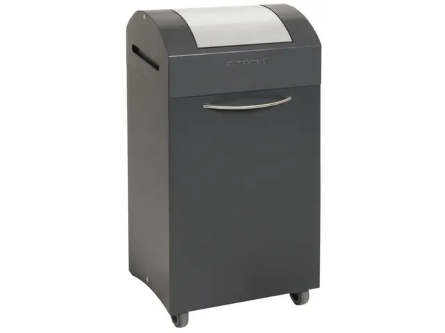 Afvalbak 60 Liter 790x380x320mm Plaatstaal 2 Wielen Klep Grijs