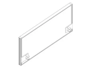 geluidabsorberende tafelscheidingswand,HxB 480x1000mm,wand stof,grijs - 1
