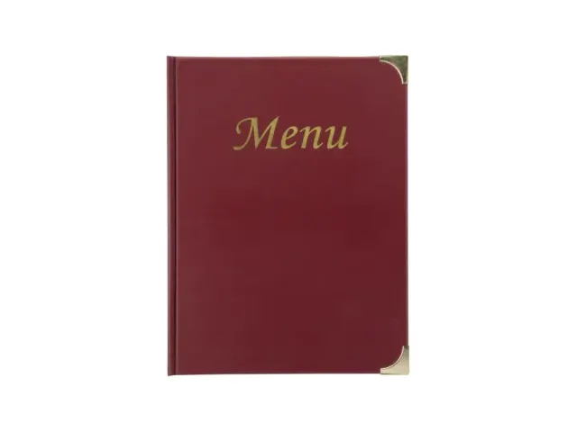 Menukaart Securit A4 4 tas wijnrood lederlook