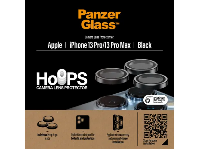 PanzerGlass Hoops Camera Lens Protector Black for iPhone 13 Pro |