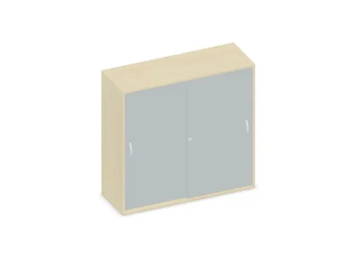 Schuifdeurkast 1150x1200x430mm Romp Esdoorn Decor Front Lichtgrijs