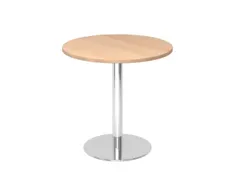 vergadertafel,HxØ 745x800mm,rond,schotelvoet chroom,ronde buis