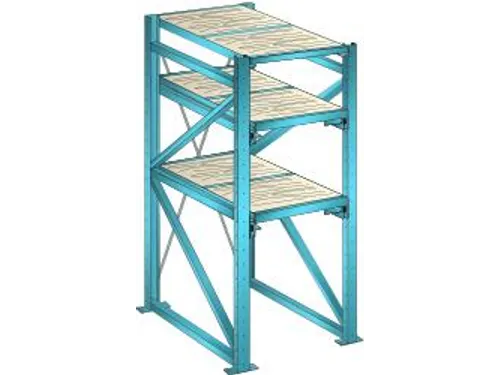 uittrekstelling voor zware lasten,HxBxD 2000x890x1260mm,vaklast 800kg