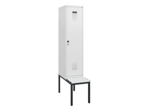 locker met bank,HxBxD 1950x400x815mm,1vak,vak B 400mm,draaigrendel