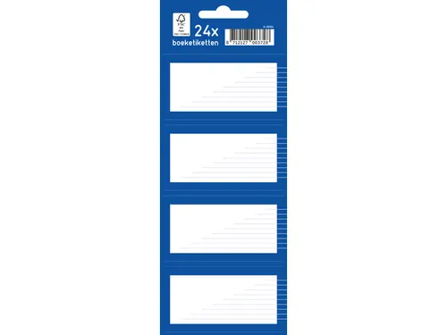 Boeketiket 24 Etiketten 6 Vellen Van 4 Stuks Blauw