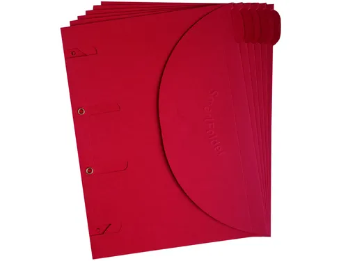 Smartfolder geperforeerde opbergmappen A4 Rood 6 stuks