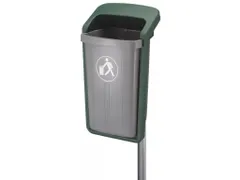 Kunststof buitenafvalbak 50 Liter Grijs