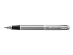 Parker IM Vulpen Stainless Steel CT Finish Fijn Blauwe inkt