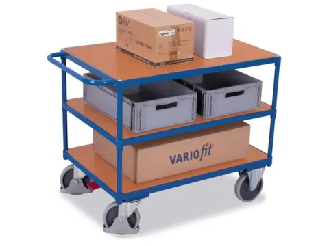 Tafelwagen 500kg 1200x800mm 3 Etages Houten Plaat
