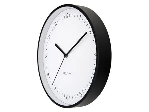 Wandklok NeXtime Berlin 30cm wit aluminium