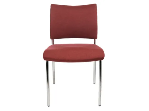 Bezoekersstoel Stof Bordeauxrood Zitting 430x480x450mm