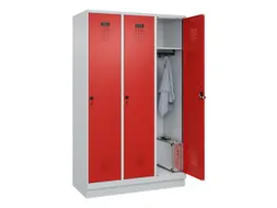 locker,HxBxD 1950x1200x500mm,3vak,vak B 400mm,draaigrendel,sokkel