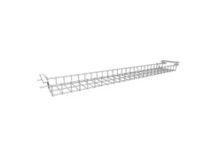 kabelbak,v. bureau,HxBxD 70x1800x160mm,v. tafel B 1800mm,zilverkleurig