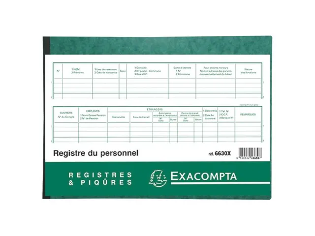Piqure 21x29,7 Du Personnel 20bl