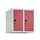 opzetkast,v. locker,2vak.,vak B 250mm,HxBxD 500x500x500mm,vleugeldeur