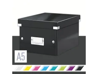 Opbergbox WOW Click & Store 220x160x282mm zwart 84% gerecycled karton - 2