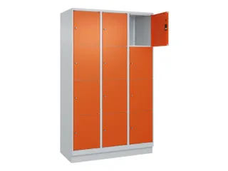 lockerkast,HxBxD 1950x1200x500mm,3x4vakken,vak B 400mm,cil.-slot - 1