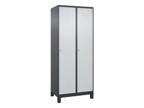 locker,HxBxD 1950x800x500mm,2vak,vak B 400mm,cil.-slot,voeten
