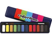 Aquarelverf set Colortime 12-kl m/kwast
