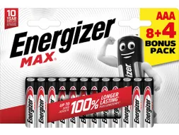 batterijen Max AAA/LR03/E92 blister van 8 + 4