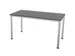 vergadertafel HxBxD 74x140x70cm rechthoekig MS-donkergrijs 4voeten Alu